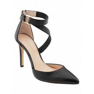 Banana Republic Black Genuine Leather Strappy Pump Size 9